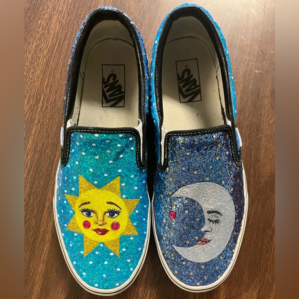 Vans Custom Made Sun and Moon Slip-On